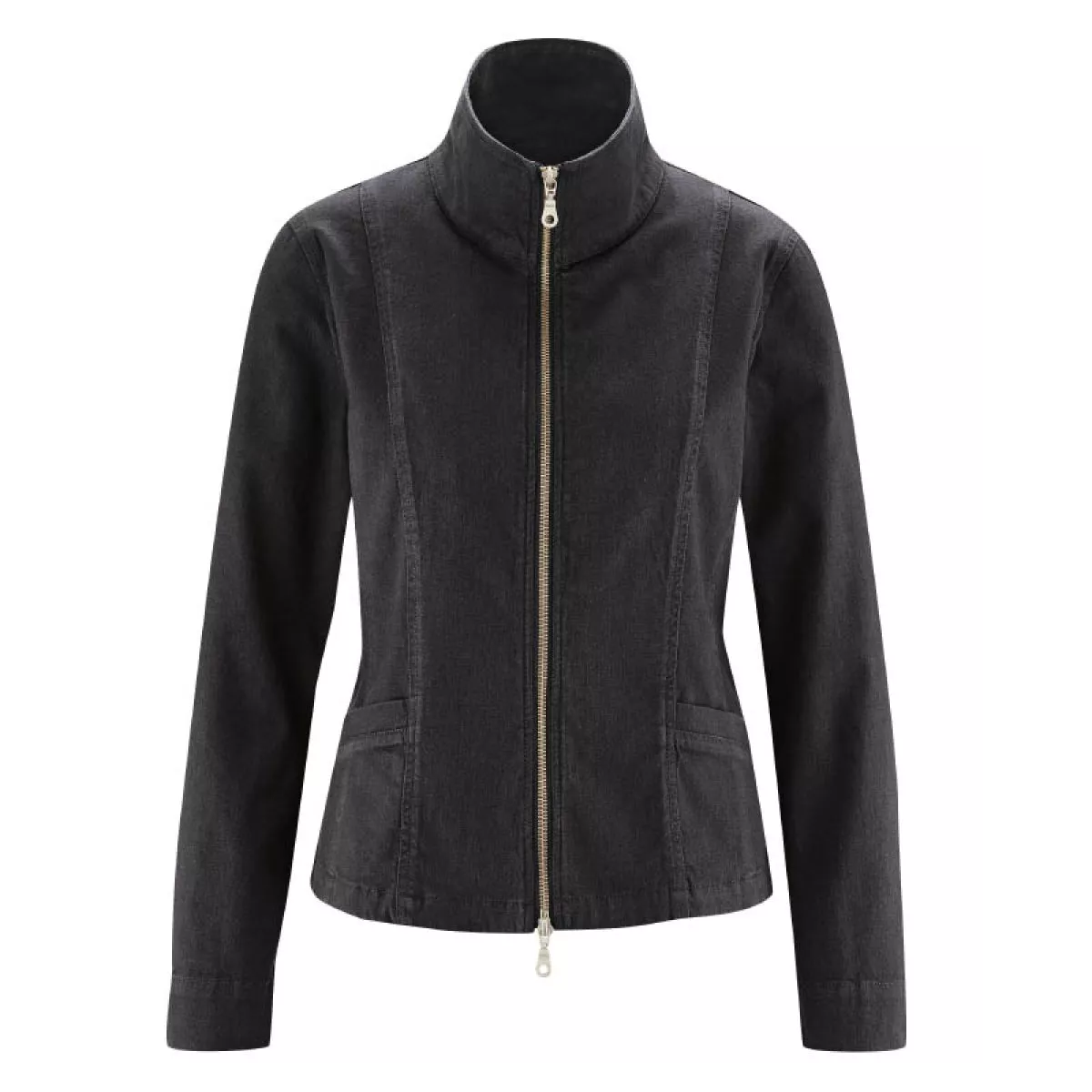 Veste femme col haut en chanvre et coton bio