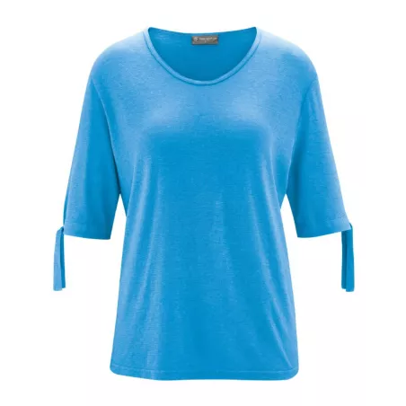 Tee-shirt femme manches 3/4 détail noeud