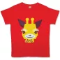 T-shirt coton bio rouge Girafe
