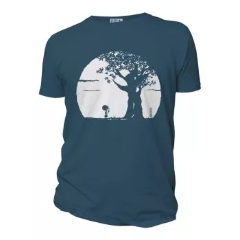 Tee-shirt homme coton bio Pousse bleu celeste