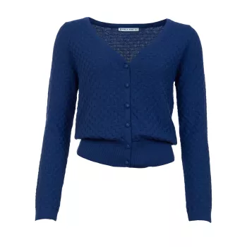 Cardigan Gerdy 100% coton biologique  couleur bleue