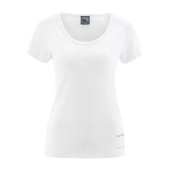 Tee-shirt femme 100% chanvre manches courtes blanc