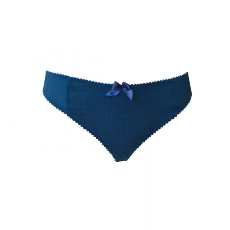 String 100% coton bio bleu avec imprimé