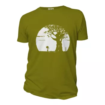 Tee-shirt coton bio Pousse vert mousse