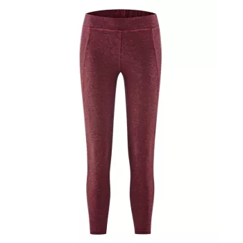 Pantalon leggings bordeaux rodja  pour le yoga coton bio et chanvre