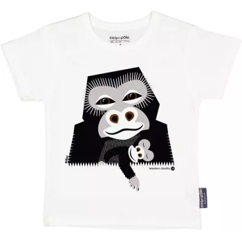 T-shirt coton bio blanc resto Gorille 