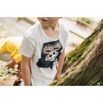 T-shirt enfant coton bio blanc Gorille 