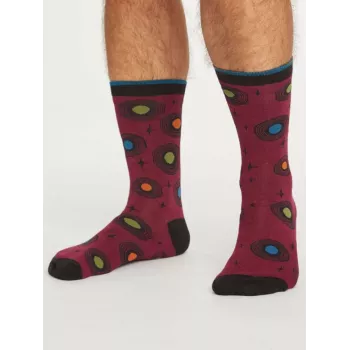 Paires de chaussettes bio pour homme  thème jazz imprimé vinylles