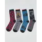 Coffrets cadeaux bio 4 paires de chaussettes homme en bambou thème jazz