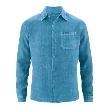 Chemise bleu atlantique pur chanvre homme 