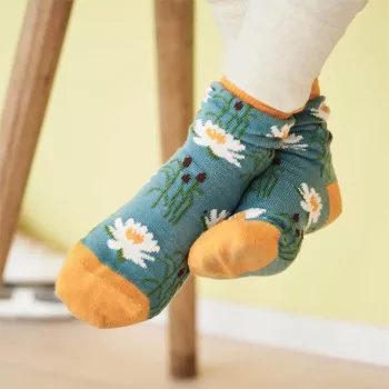 Chaussettes coton bio enfant fleurs nature