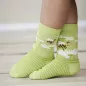 lots de 2 paires de chaussettes coton bio vertes avec motifs abeilles