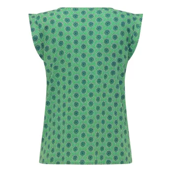 Chemise verte femme en coton bio dos