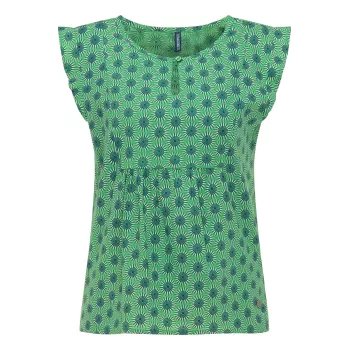 Chemise verte femme en coton bio avant