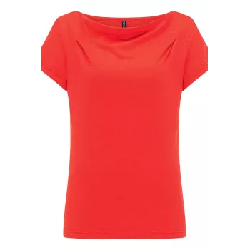 Chemise Jersey unicolore rouge avant