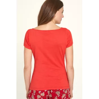 Chemise Jersey unicolore rouge photographie dos