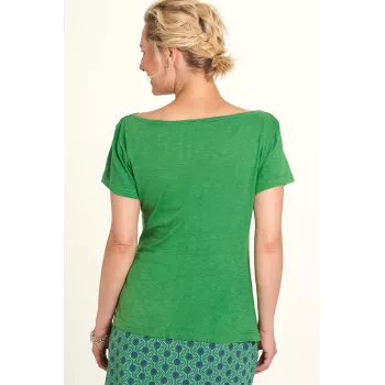 Chemise Jersey unicolore verte photographie complète dos