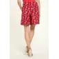 Jupe en 100 % de viscose EcoVero, motif à fleurs, rouge