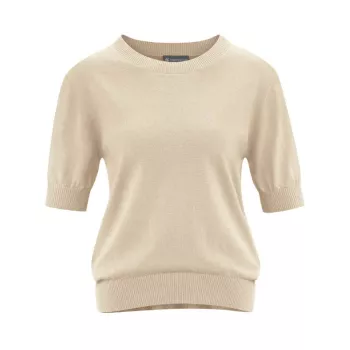 Pull manche courte chanvre et coton bio gobi