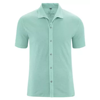 Chemise jersey en coton bio et chanvre Vert