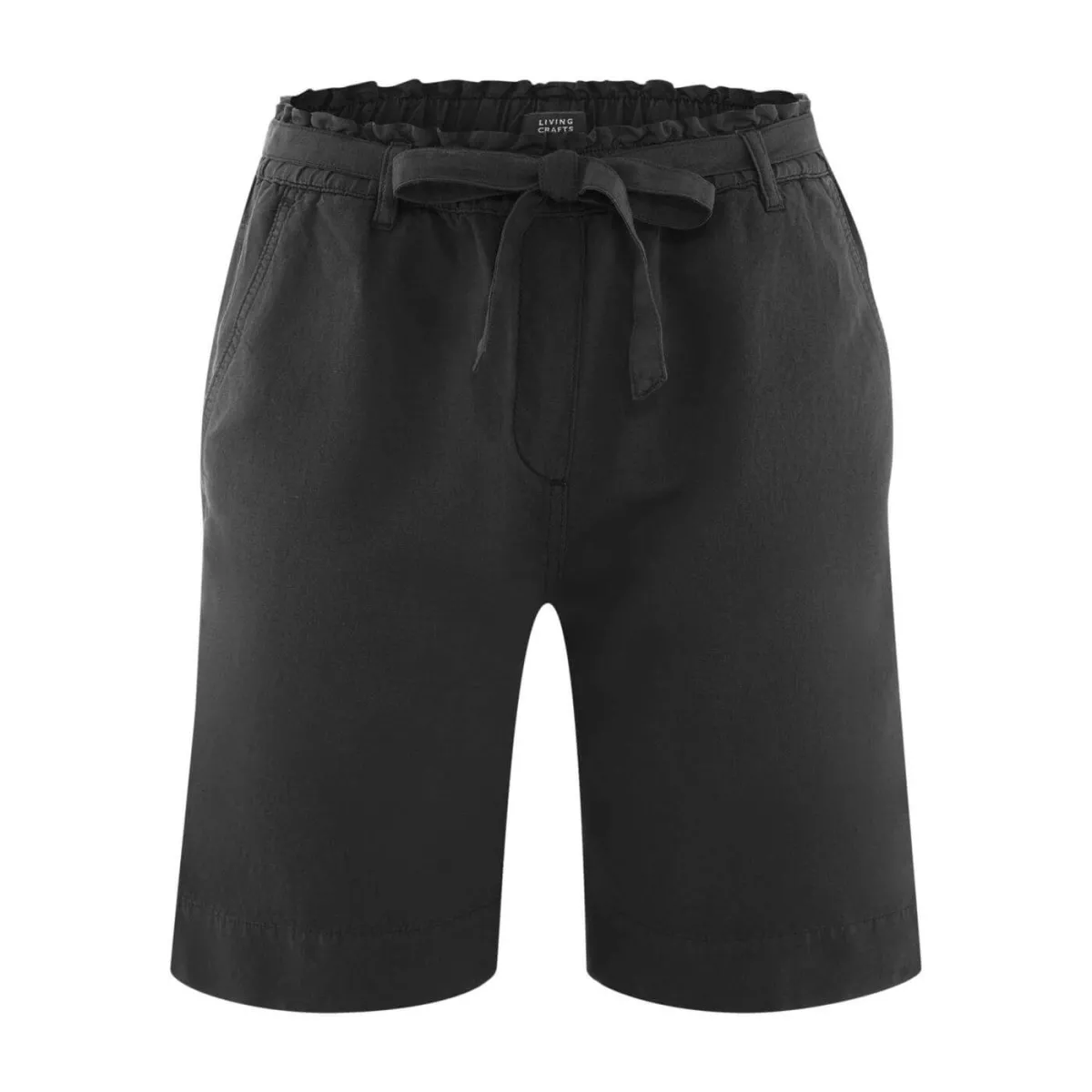 Short noir en lin bio et coton bio