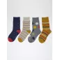 Coffret de  4 paires de chaussettes pour enfant en coton biologique et bambou