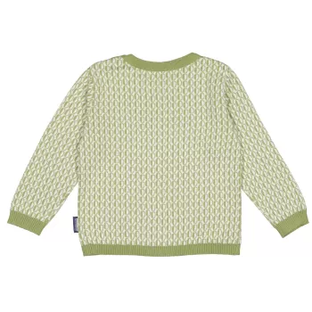 Pull vert tricot enfant coton bio rhinocéros
