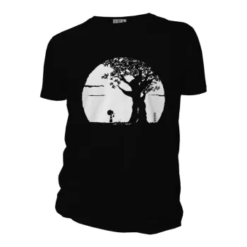 Tee-shirt noir coton bio Pousse