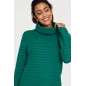 Pull tricoté avec un col montant en coton bio, GOTS