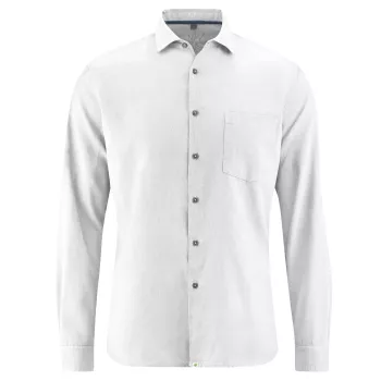 Chemise blanche habillée manches longues chanvre et coton bio