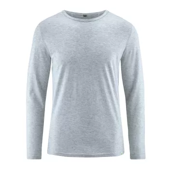 T shirt gris platine chanvre, laine de yak et coton bio