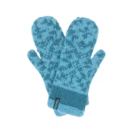 Gants en laine en tricot bleu ciel