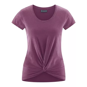 Tee shirt yoga violet avec noeud