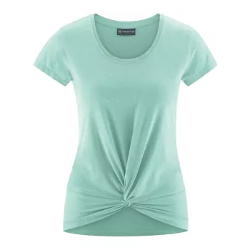 Tee shirt yoga couleur sage avec noeud