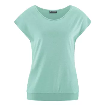 Tee shirt yoga coton bio et chanvre couleur sage