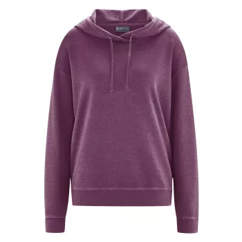 Sweat violet à capuche femme coton bio chanvre