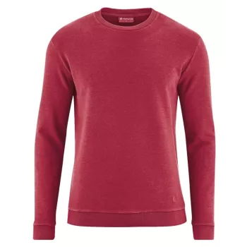 Sweat shirt unisexe rouge bordeaux en chanvre et coton bio