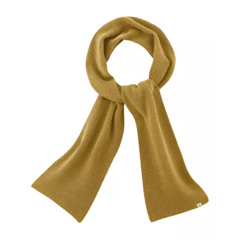 Écharpe unie  couleur ocre chanvre véritable et coton bio