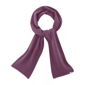 Écharpe unie violet chanvre véritable et coton bio