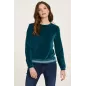 Pull, sweat effet velours coton bio et polyester recyclé