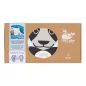 Body panda manches longues et bavoir coton bio