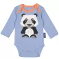 Body panda manches longues et bavoir coton bio