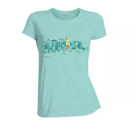 Tee-Shirt en coton bio bleu ciel Be Different