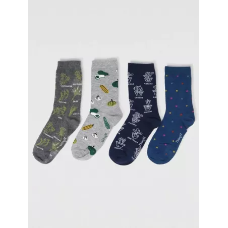 Boîte cadeau chaussettes bambou imprimé jardinage