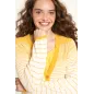 Cardigan bio rayures jaune