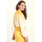 Cardigan bio rayures jaune