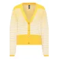 Cardigan bio rayures jaune