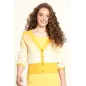 Cardigan bio rayures jaune