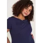 Chemise courtes jersey, en coton bio, bleu marine