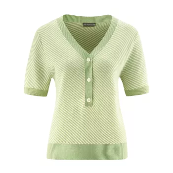 Tricot manches courtes chanvre vert